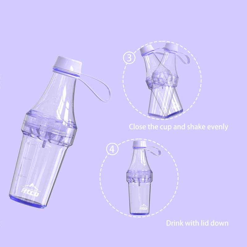 RTCO New Design Protein Mixer Split Shake Bottle