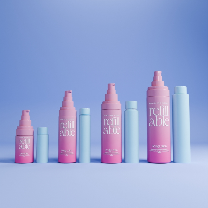 Refillable Glass Airless Pump Bottle