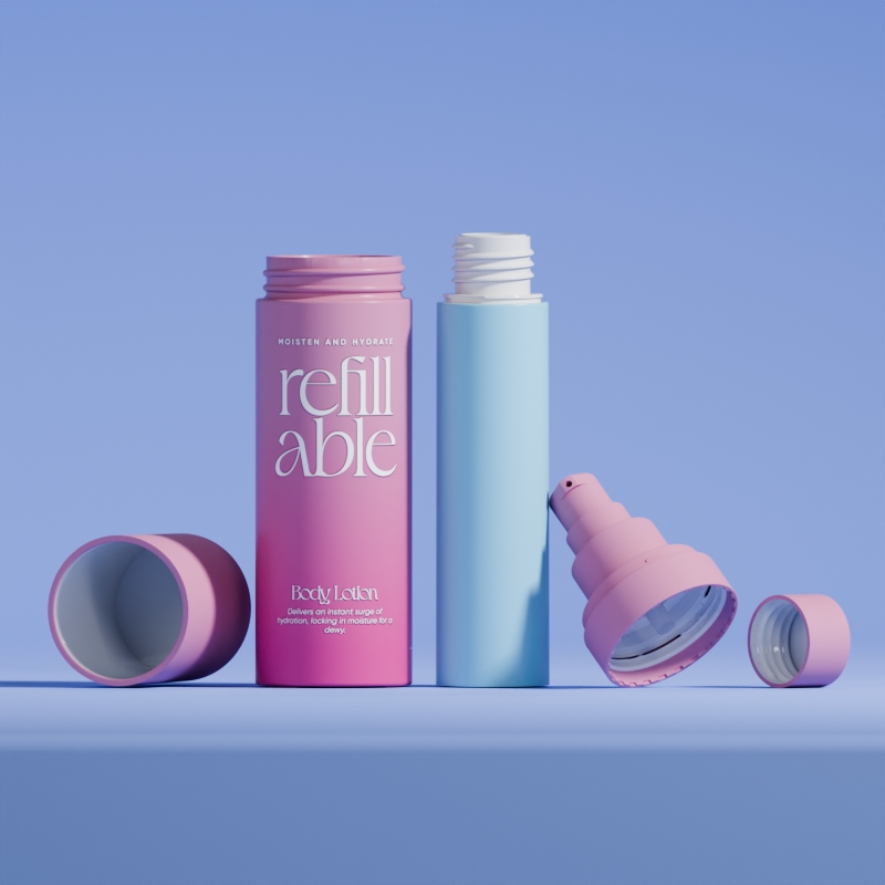 Refillable Glass Airless Pump Bottle