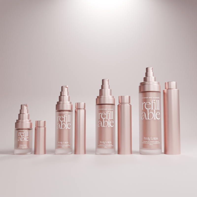 Refillable Glass Bottle and Jar